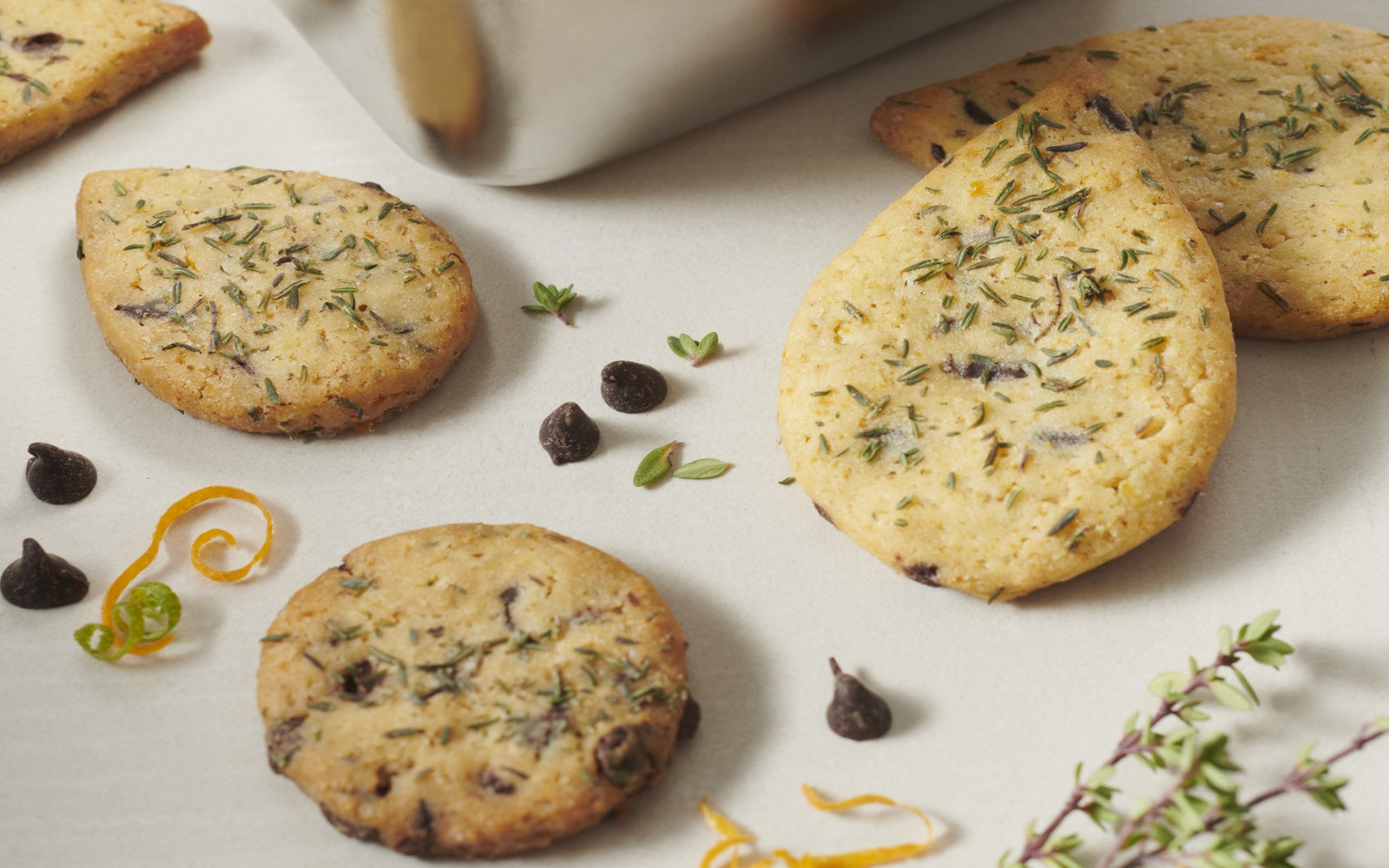 Citrus, Thyme & Chocolate Chip Bicsuits