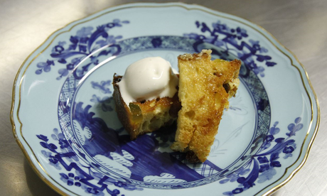 Ice Cream with Panettone and Caramel