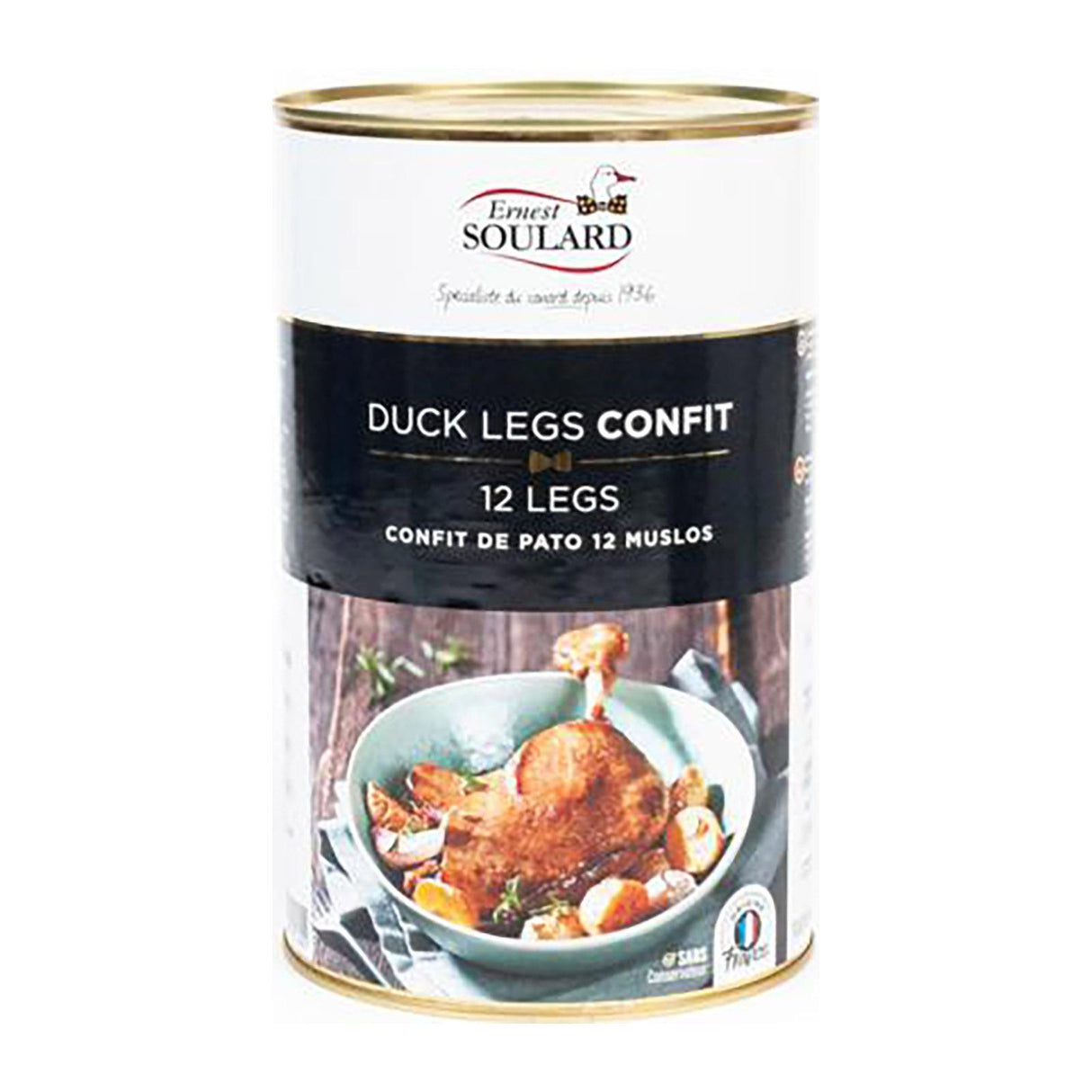 Duck Confit 12 Legs In Tin 3.8kg