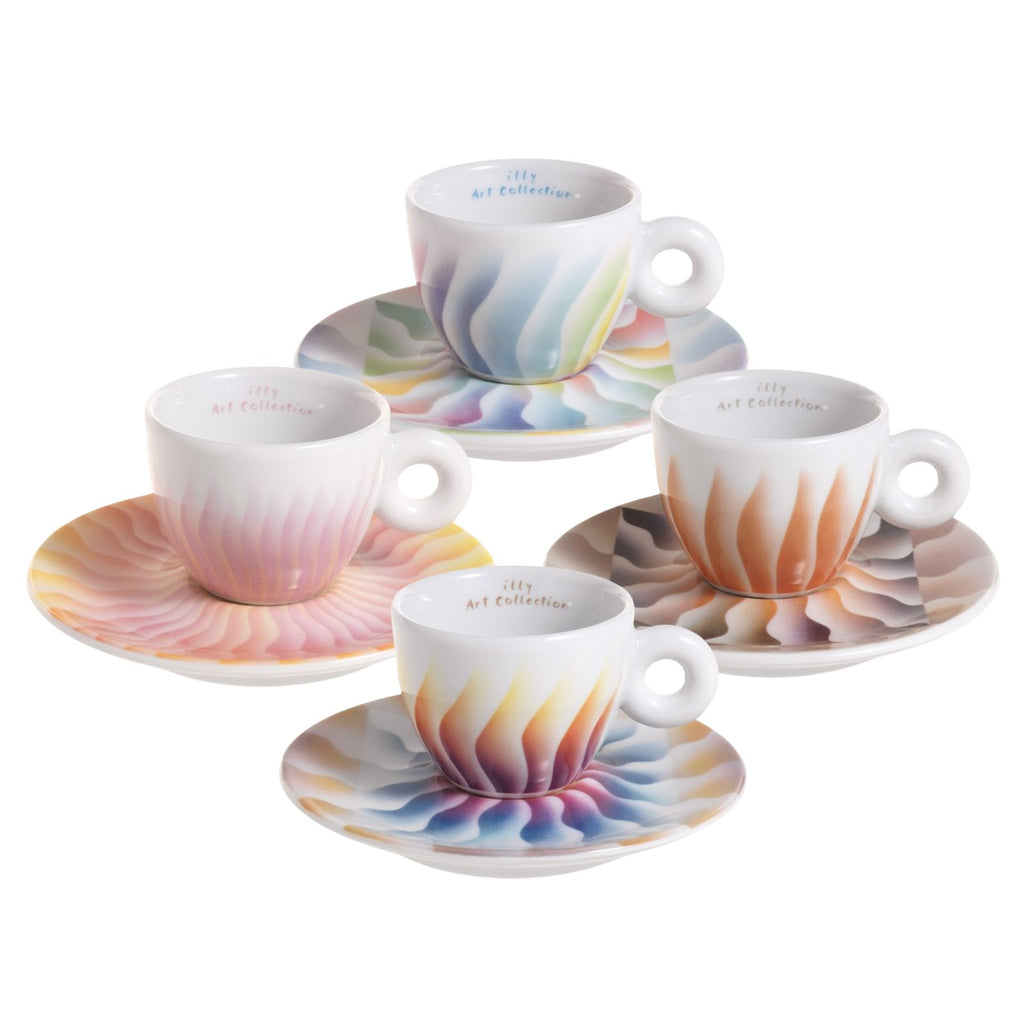 Art Collection Judy Chicago 4 Espresso Cups & Saucers