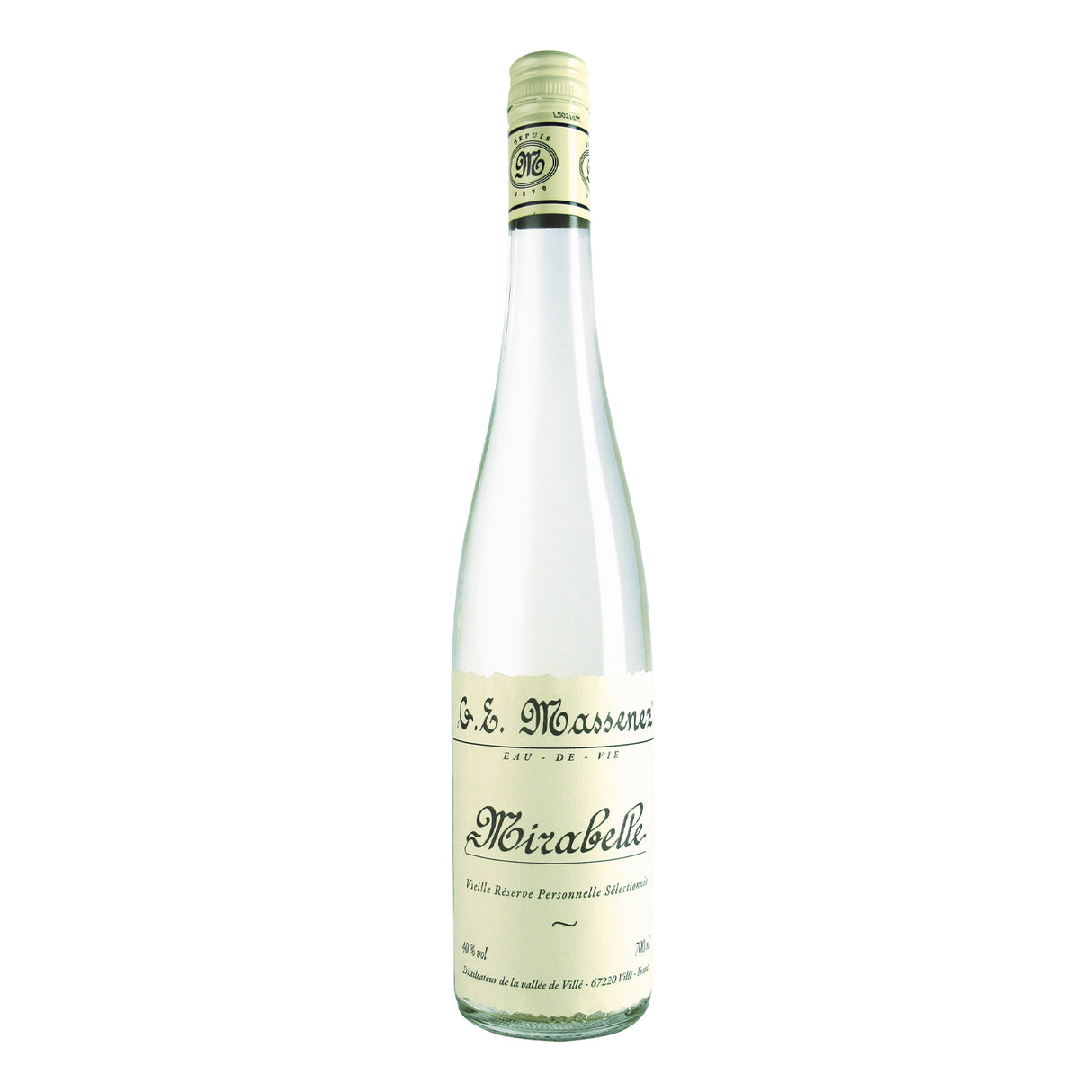 Eau De Vie Mirabelle (Yellow Plum) 40% Alcohol 