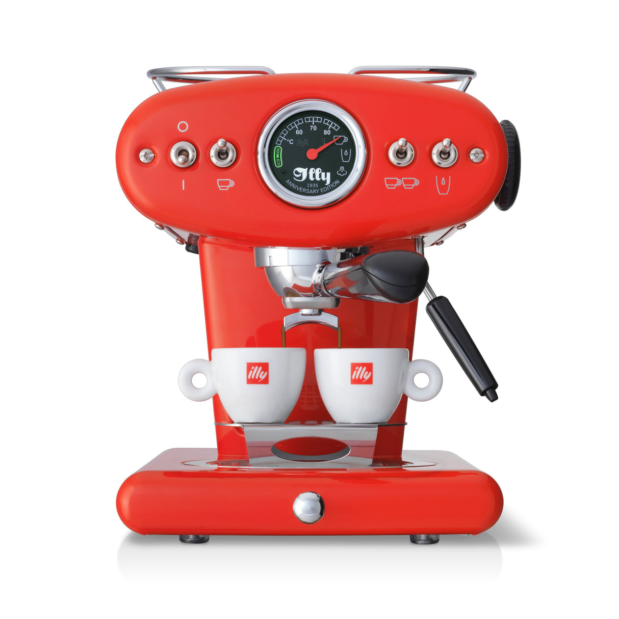 X1 Anniversary Ground Coffee & E.S.E. Pods Coffee Machine - Red