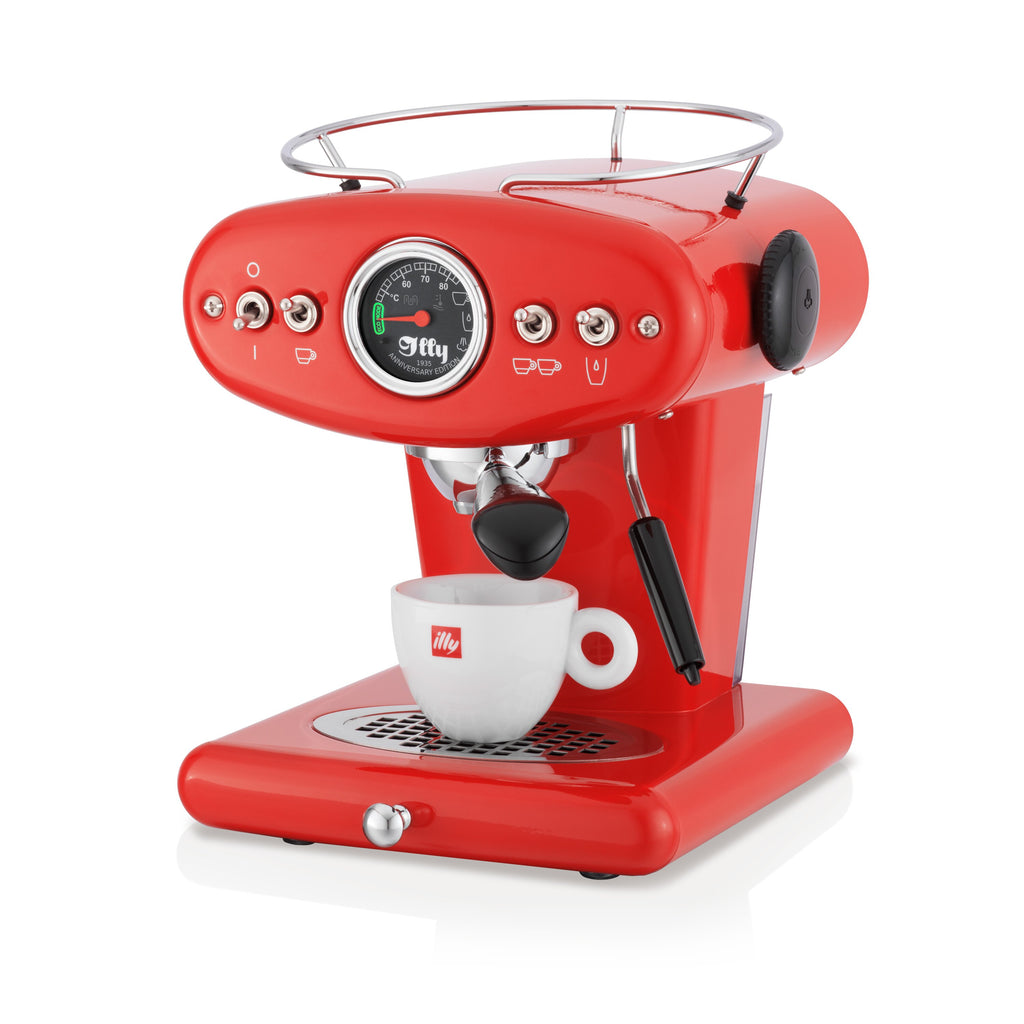 X1 Anniversary Ground Coffee & E.S.E. Pods Coffee Machine - Red